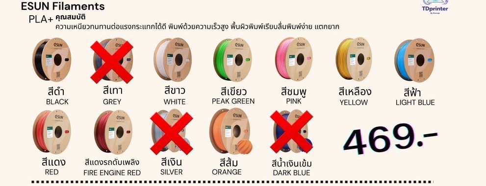 ฟิลาเมนต์ eSUN PLA+ 1 กก.
